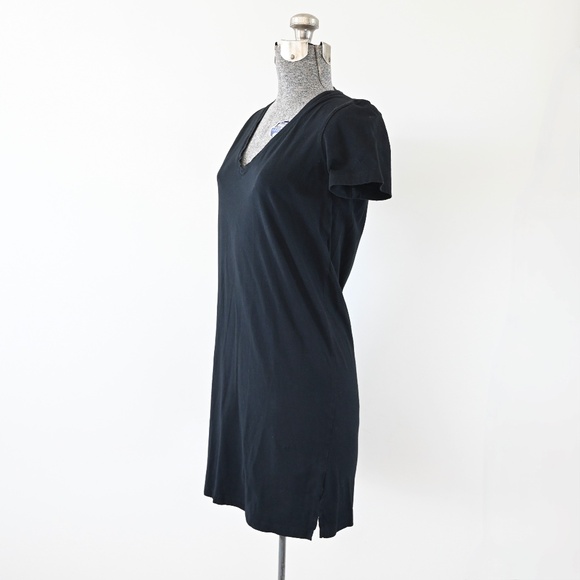 Madewell Northside Vintage V-Neck Tee Dress Black Size Small - Picture 2 of 9